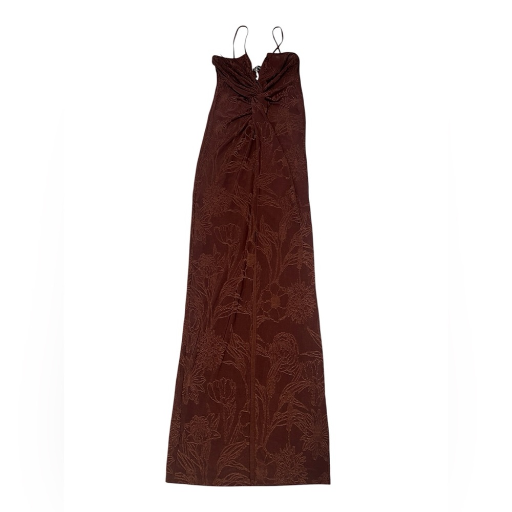 Mango Brown Floral Maxi Dress